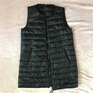 Moncler light puffer black vest women